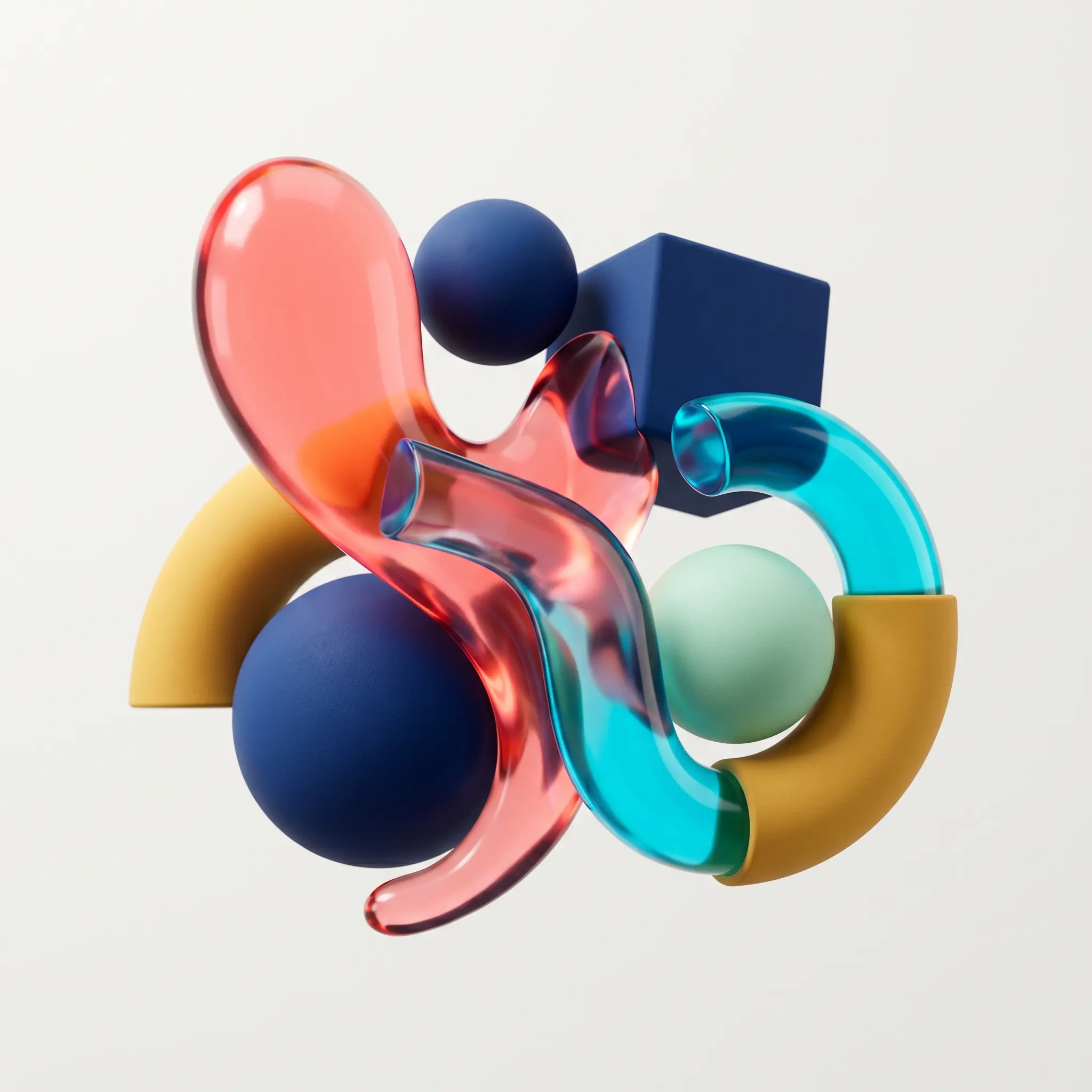 Abstract colorful fluid graphic illustrating color harmony